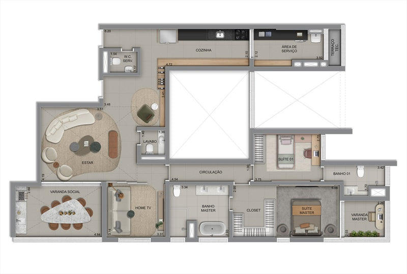 Planta 166,02m²