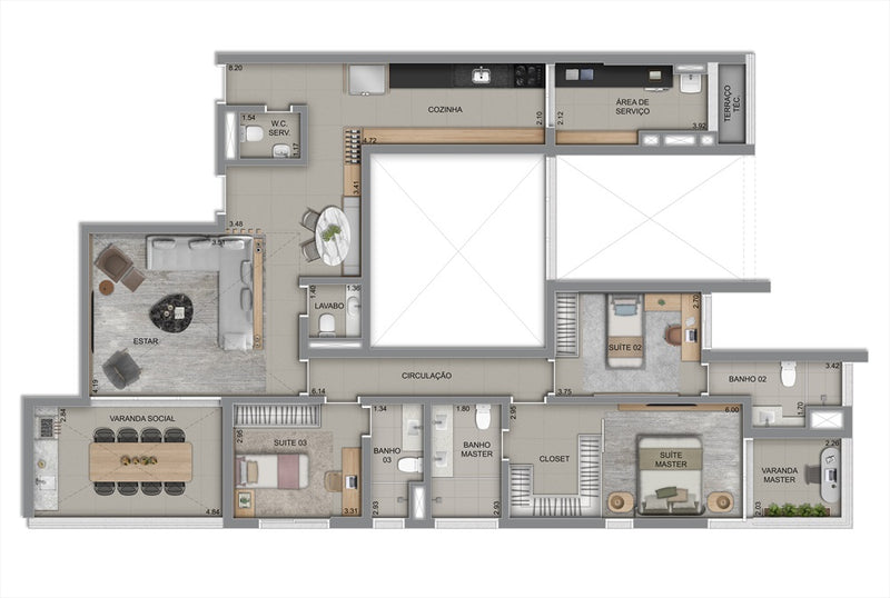 Planta - 166,02m²