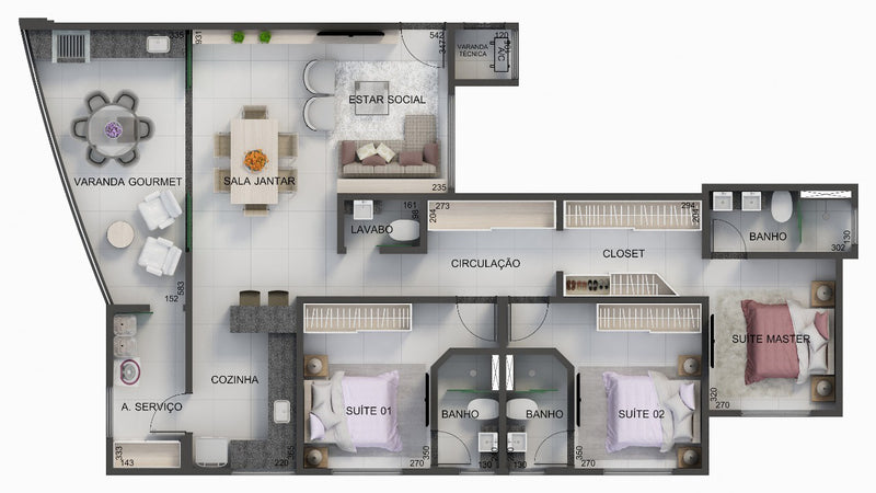 Planta - 123,37m²