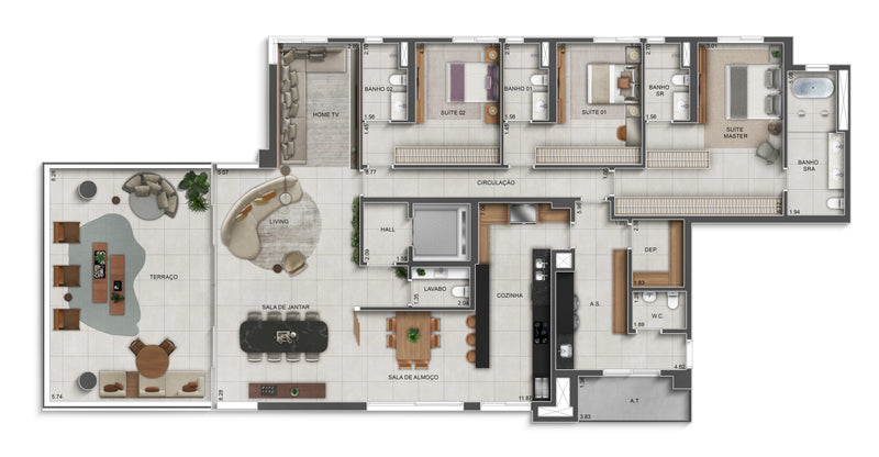 Planta - 299m²