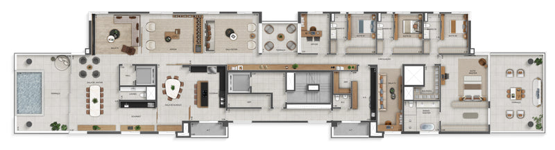 Planta Penthouse - 599m²