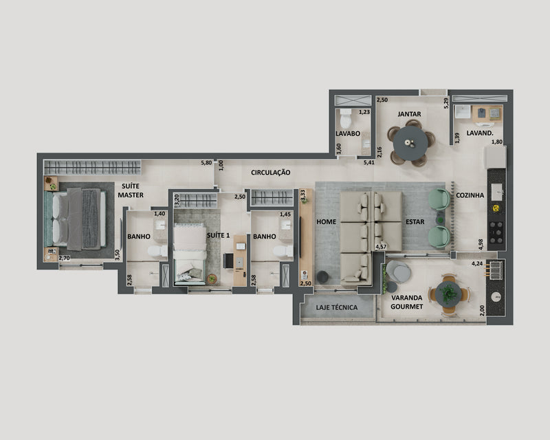 Planta - 95,91m²