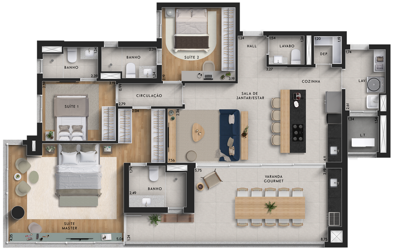 Planta - 143,59m²