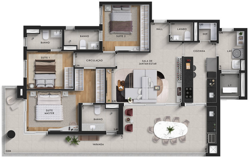 Planta - 143,59m²