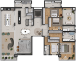 Planta Penthouse - 292,05m²