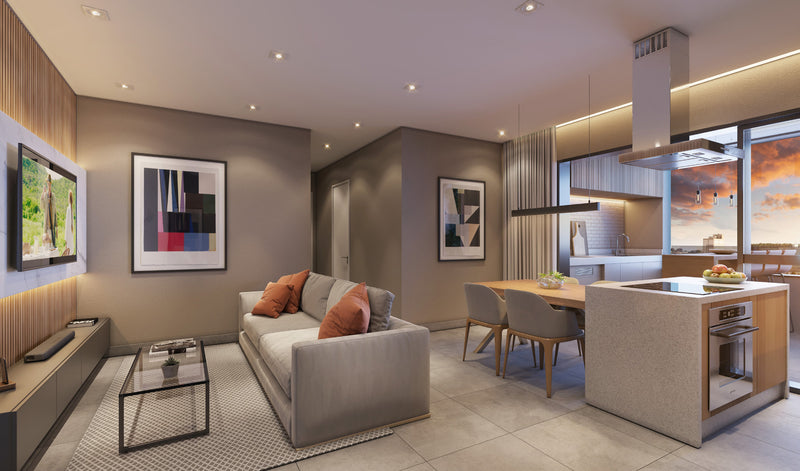 Sala + Varanda - 73,09m²