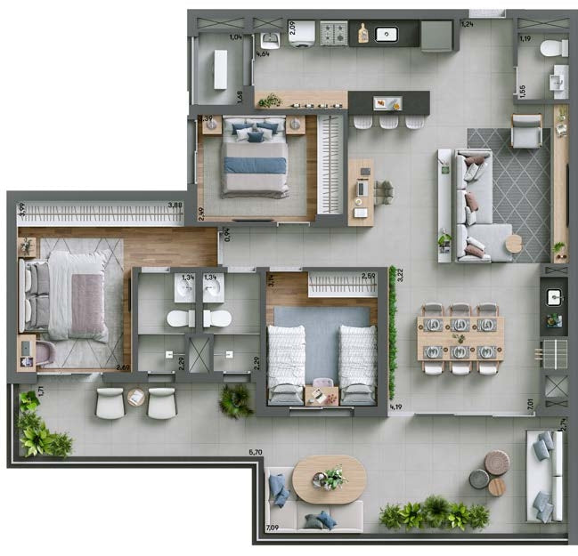 Planta - 135,02m²