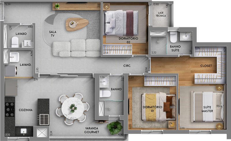Planta - 92,15m²