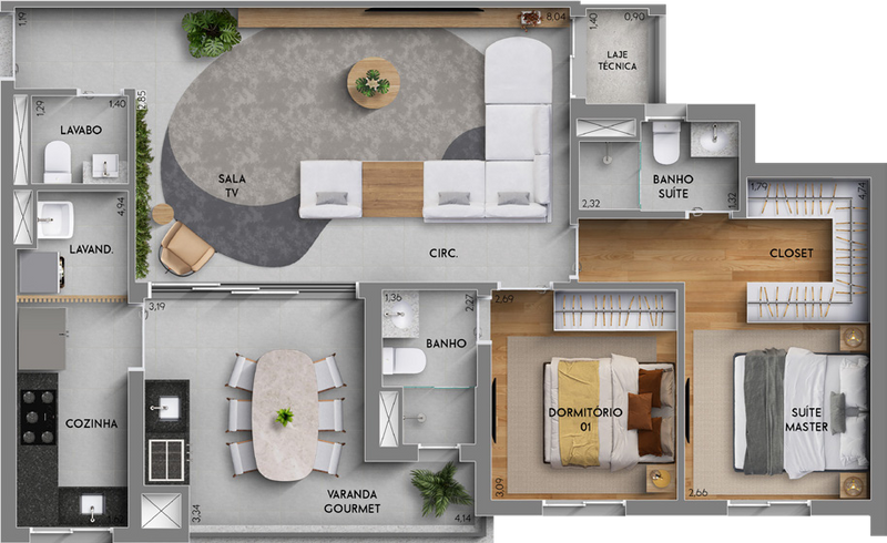 Planta - 92,15m²