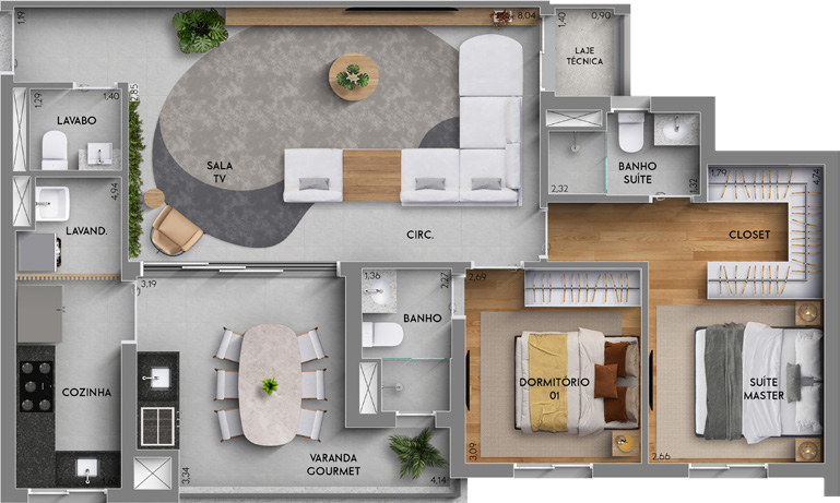 Planta - 92,15m²