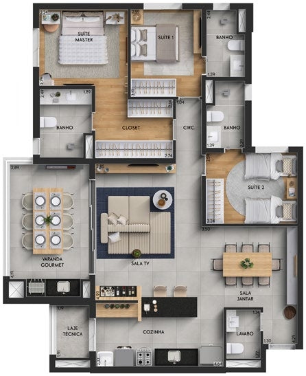 Planta - 123,93m²