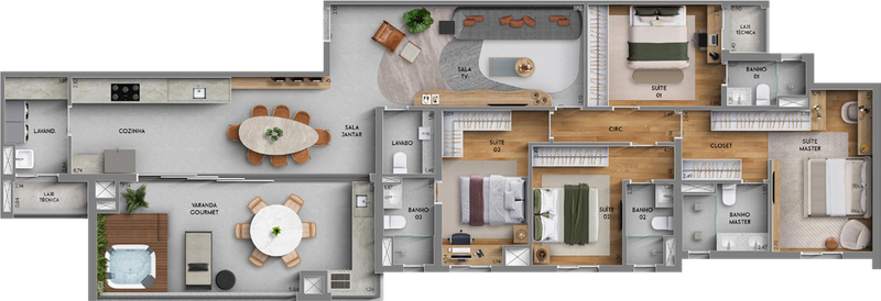 Penthouse Oásis - 175m²