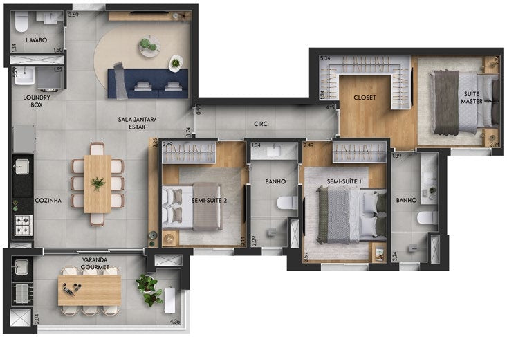 Planta - 100,98m²