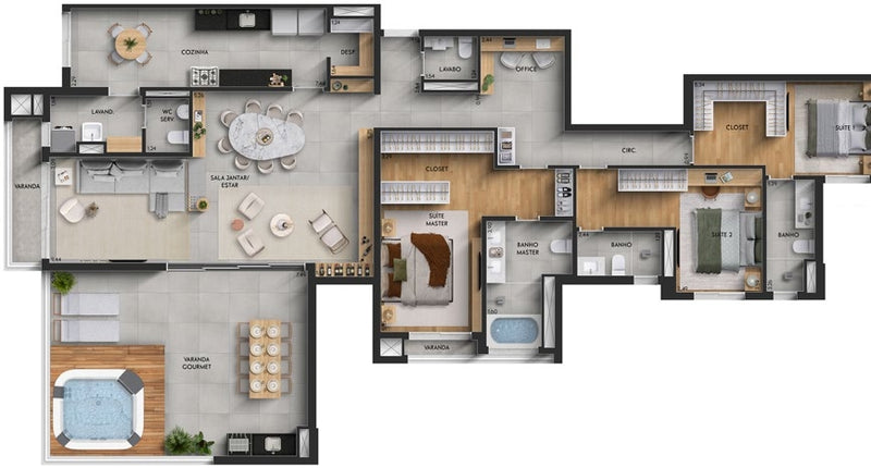Planta Penthouse - 225,65m²