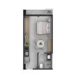 Studio - 27m²