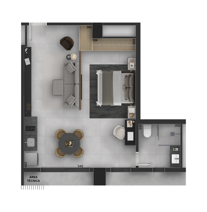 Studio - 45m²