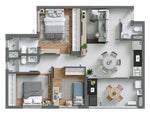 Planta - 81,07m² Opção 2