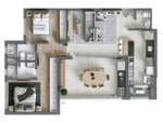 Planta - 93,71m² Opção 2