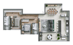 Planta - 100,30m² Opção 2