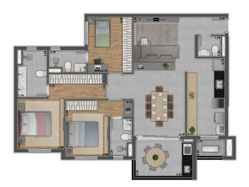 Planta - 114,26m²