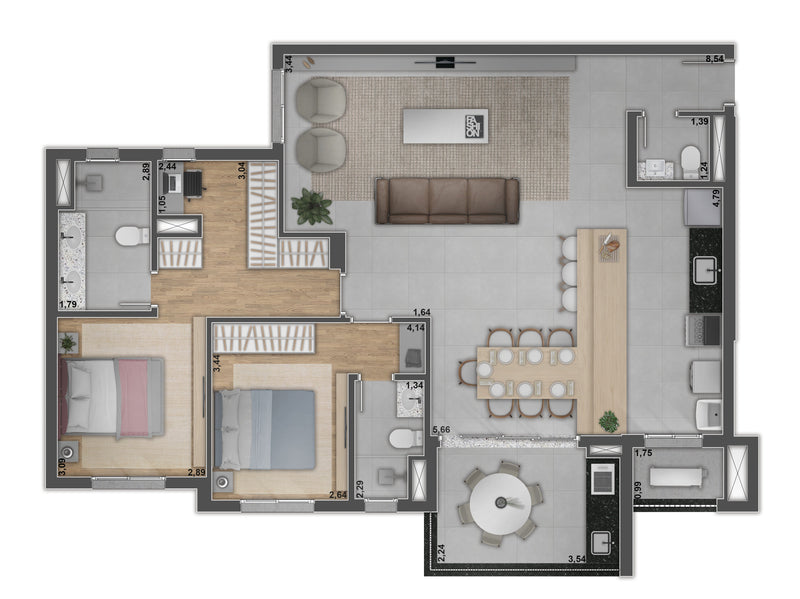 Planta - 114,26m²