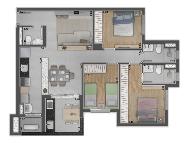 Planta - 89,41m²