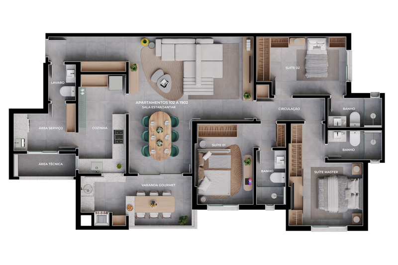 Apto - 123m²