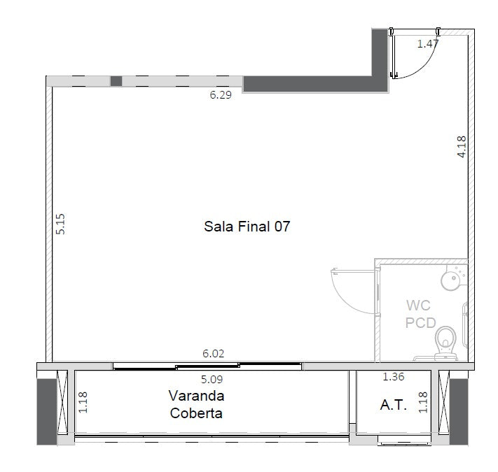 Planta - 55,36m²