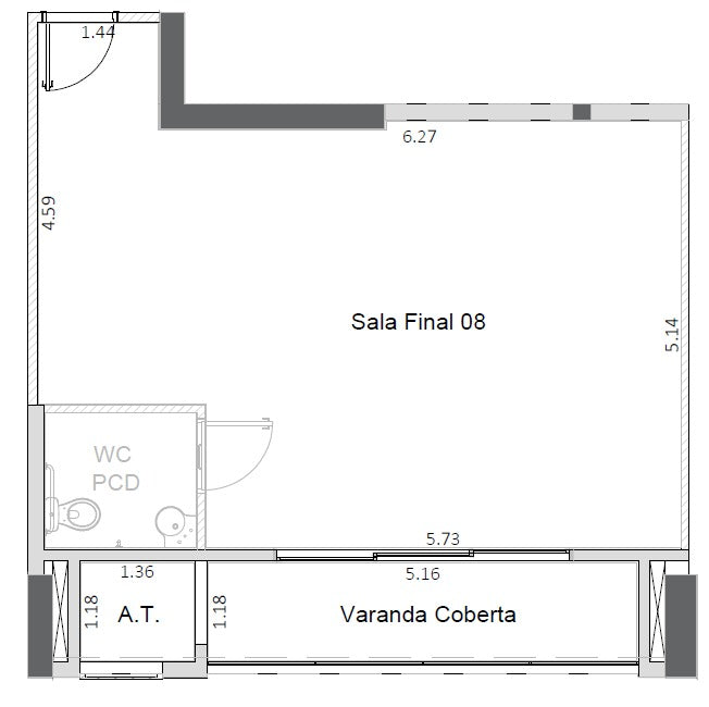 Planta - 56,33m²