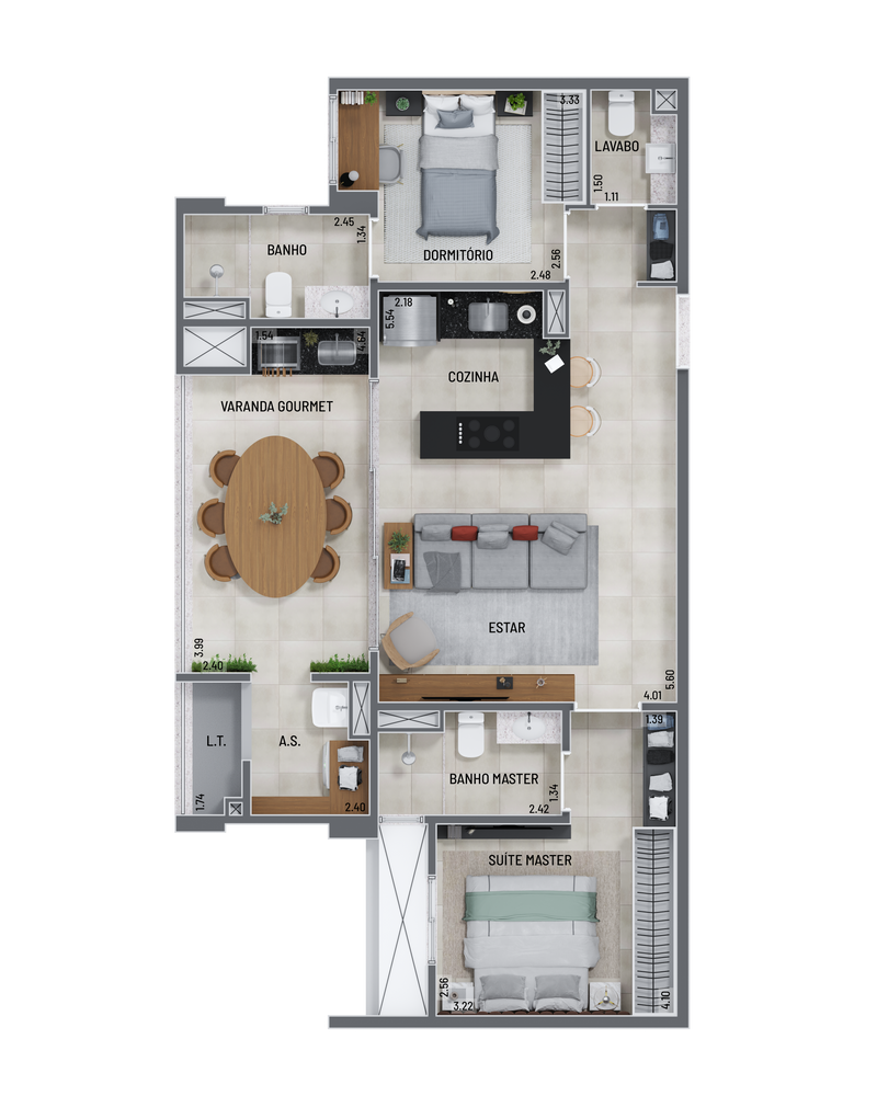 Planta - 76,88m²