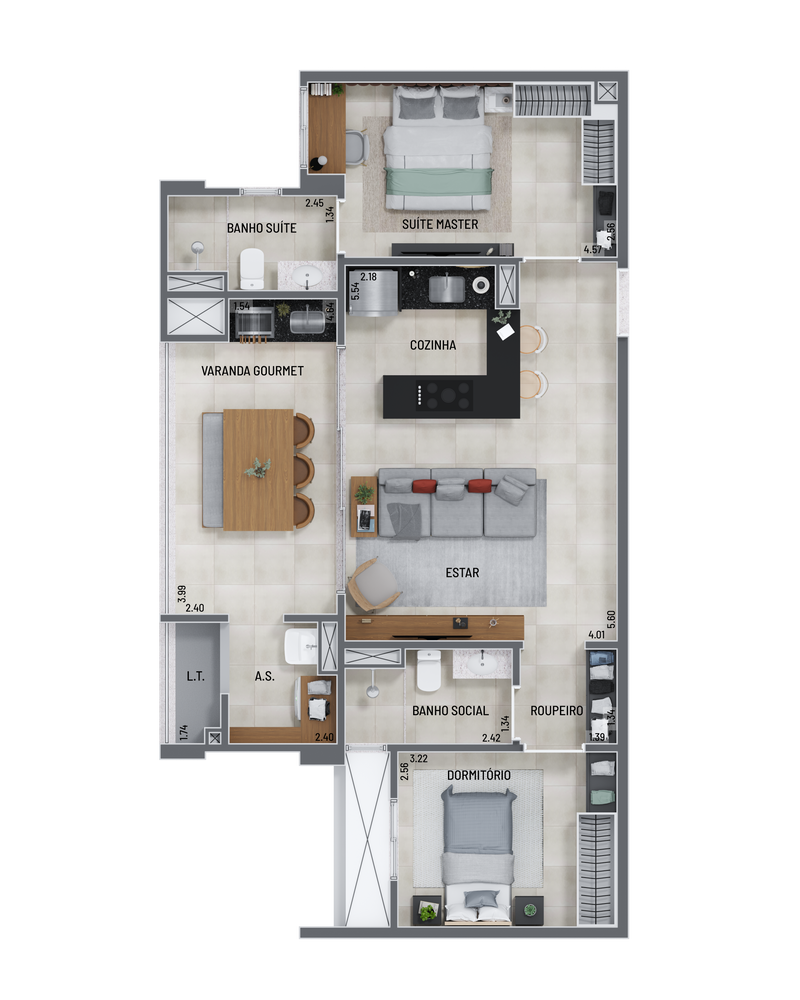 Planta - 76,88m²