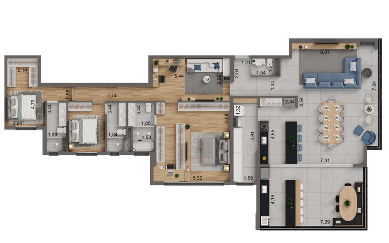 Apartamento Le Voyage - 227,56m²