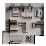 2 Quartos 1 Suíte - 60m² a 62m²