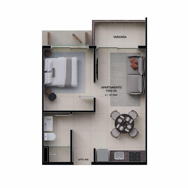 Apartamento - 39m²