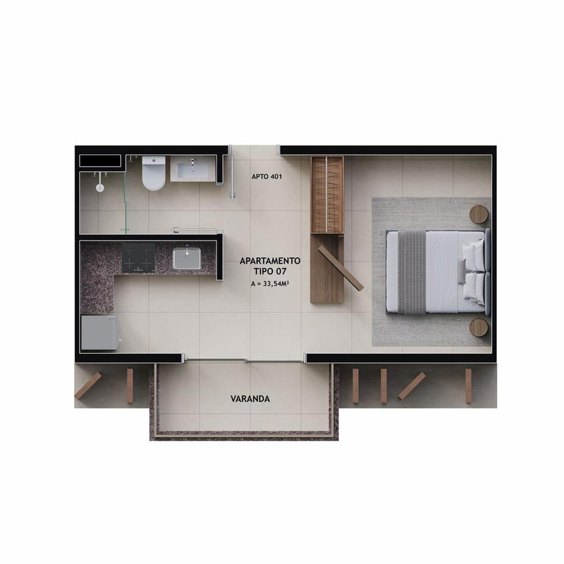 Apartamento - 33m² 