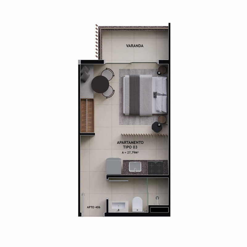 Apartamento - 27m² a 29m²