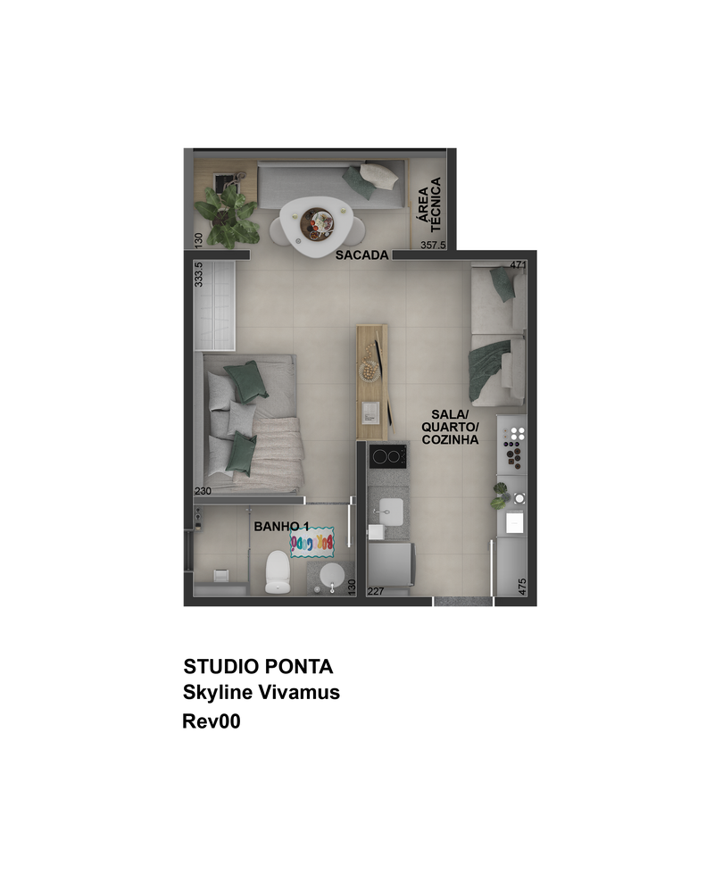Studio- 29,90m²