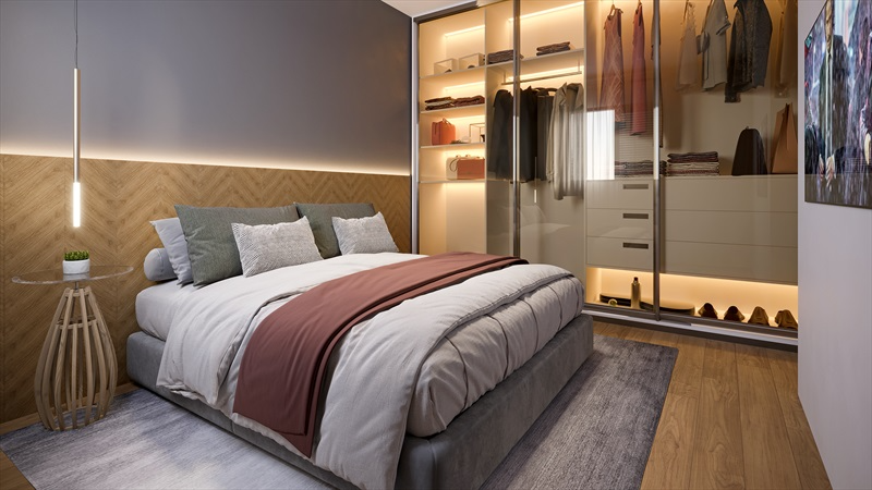 Suíte - apto tipo 51,85m²