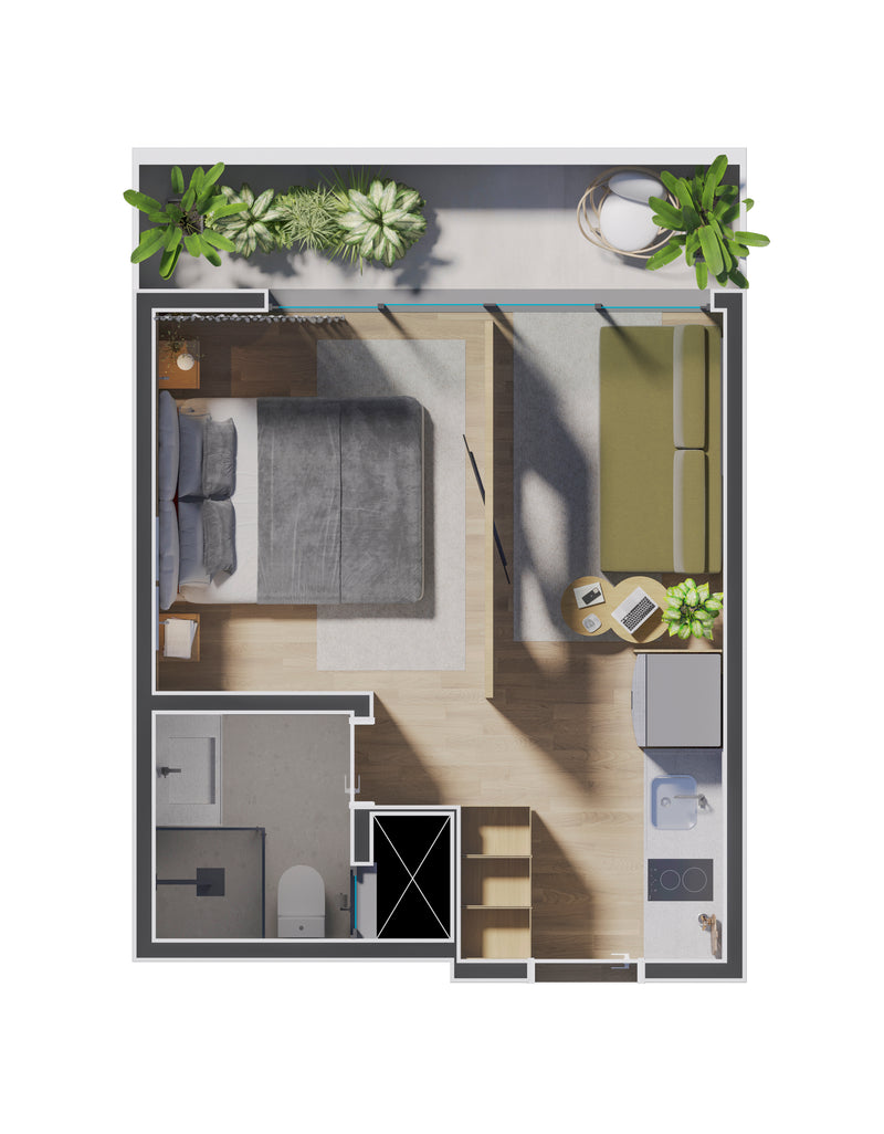 Studio - 28m²